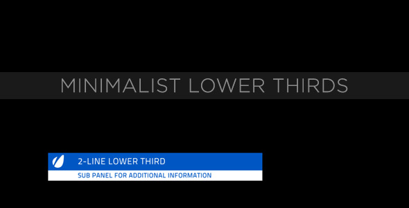 Minimalist Lower Thirds - VideoHive 231564