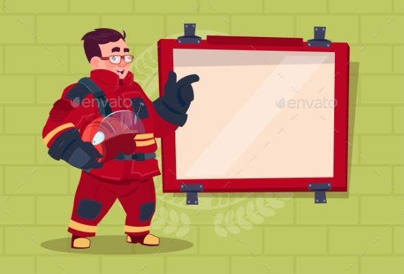 Fireman Leading Training - People Characters
