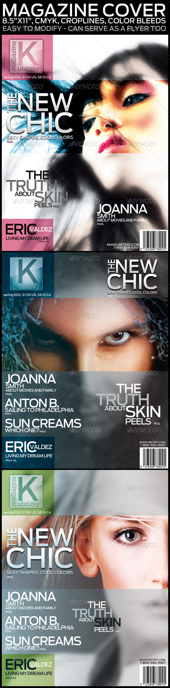 Magazine Cover, 8.5"x11", Can Serve As A Flyer Too - Magazines Print Templates