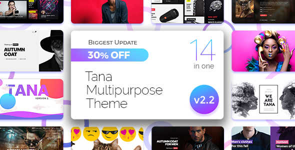 Tana Multipurpose - Newspaper Music Movie & Fashion, 13 in 1 Magazine Theme - Blog / Magazine WordPress