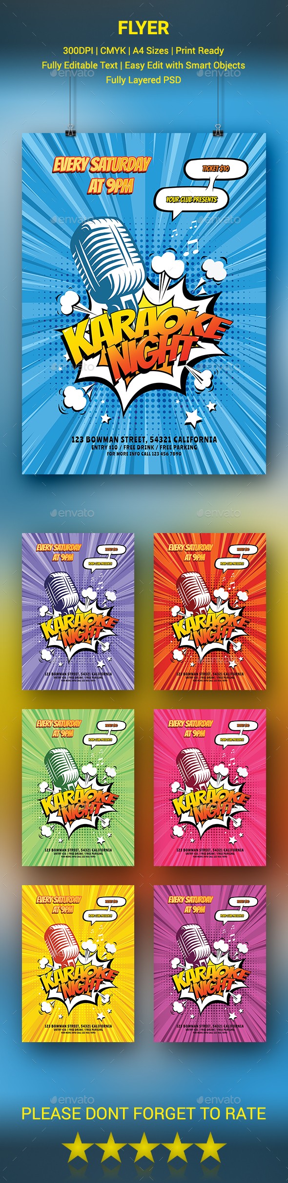GraphicRiver Comic Style Karaoke Flyer 20383882 GraphicRiver Comic Style Karaoke Flyer 20383882