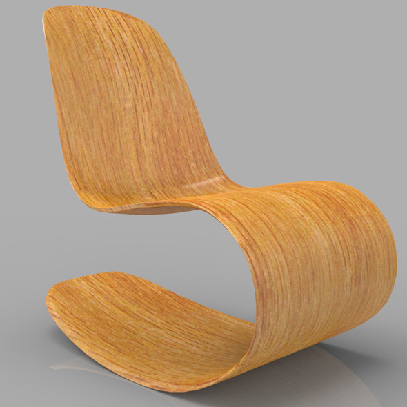Rocking Wooden Chair - 3Docean 20384198