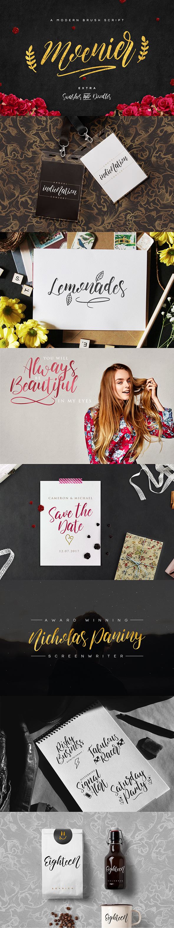 Moenier Script - Script Fonts