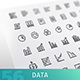 Data Line Icons Set