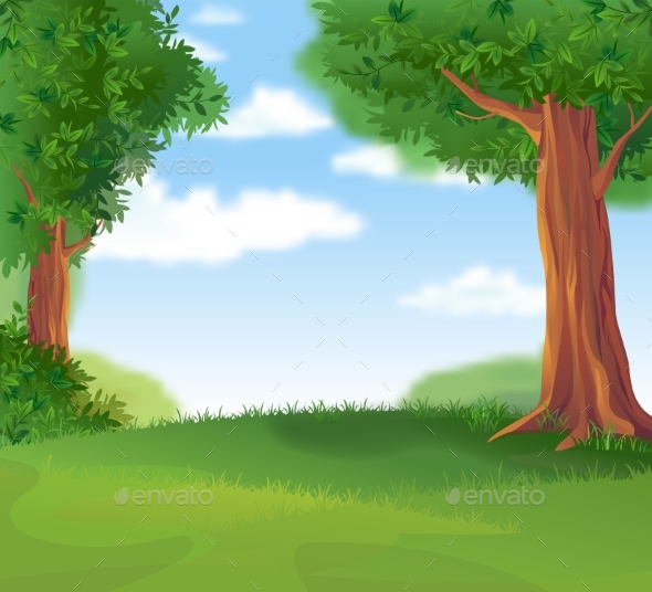 GraphicRiver Green Landscape in the Summer Sunny Day 20385163 GraphicRiver Green Landscape in the Summer Sunny Day 20385163