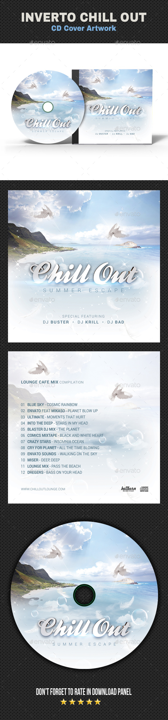 Chill Out Lounge CD Cover V04 - CD & DVD Artwork Print Templates