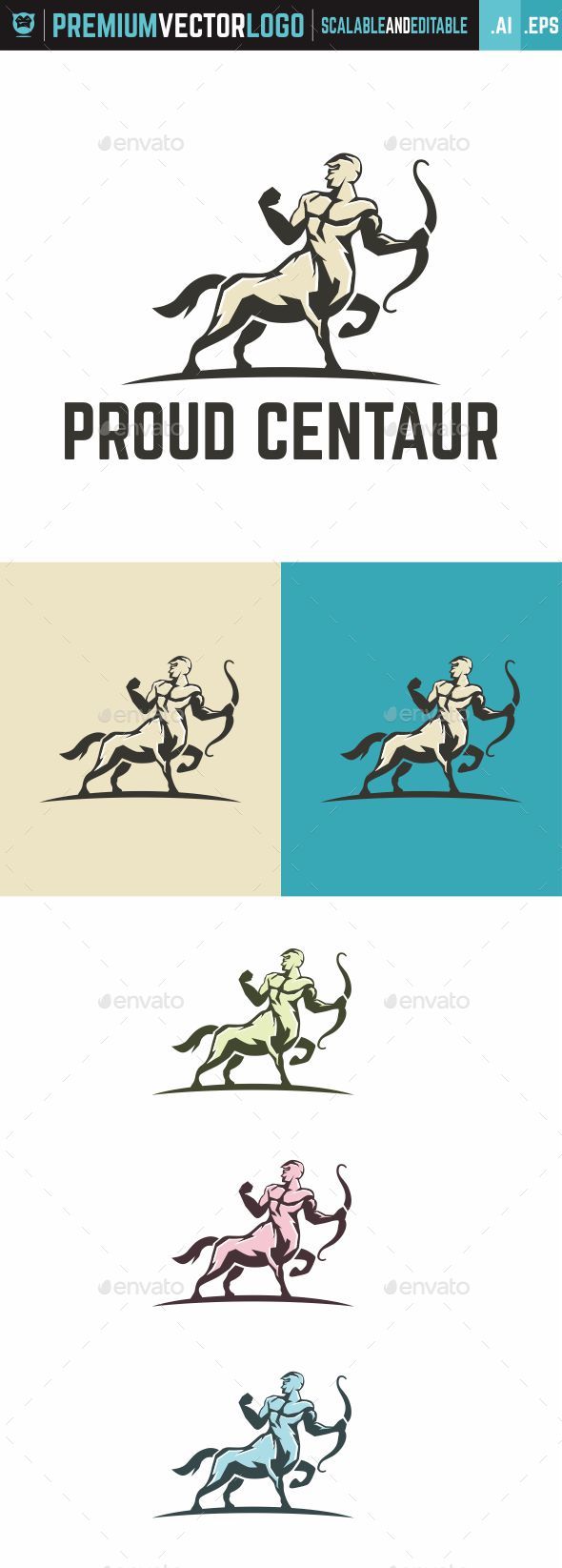 Proud Centaur - Animals Logo Templates