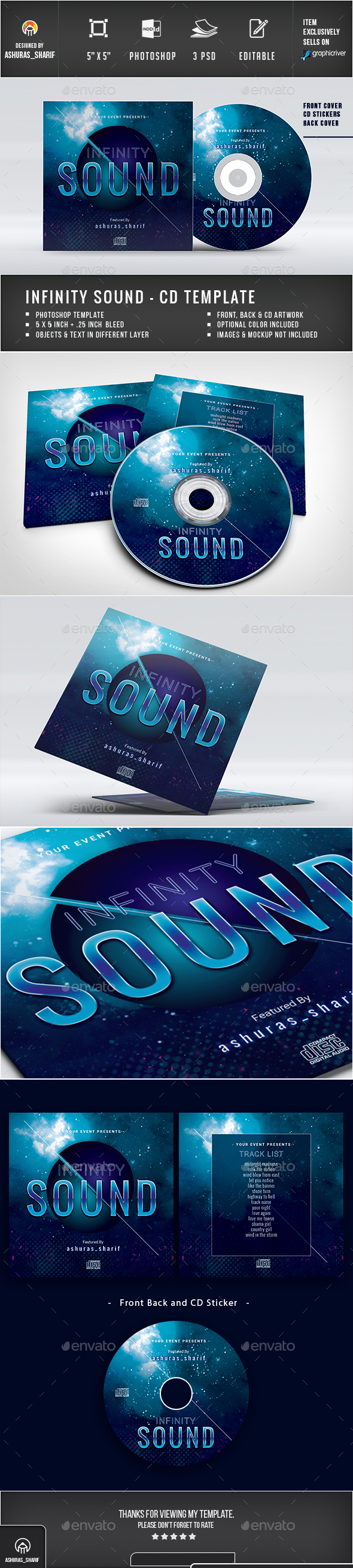 CD Cover - CD & DVD Artwork Print Templates