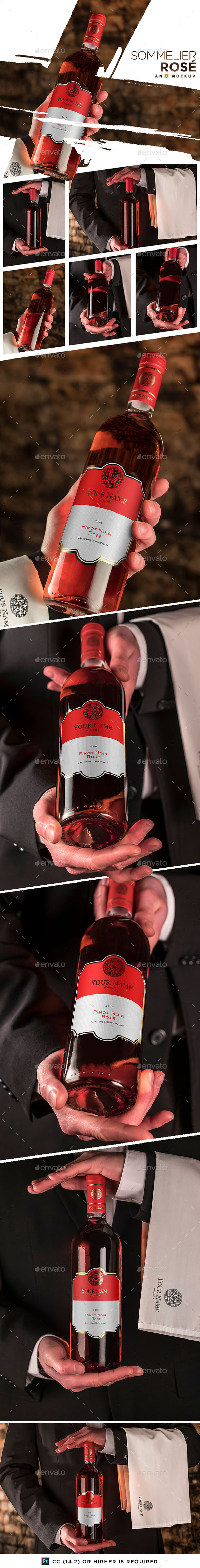 GraphicRiver Sommelier Wine Mockup Bordeaux Rose 20229809 GraphicRiver Sommelier Wine Mockup Bordeaux Rose 20229809