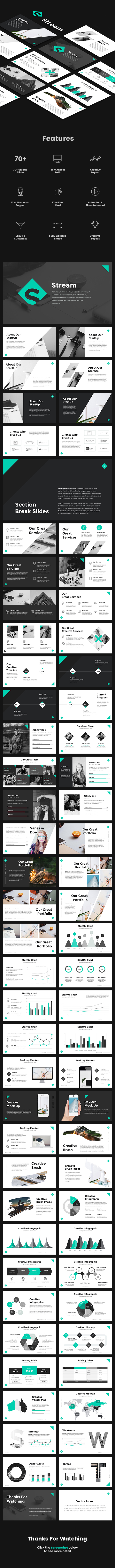 Stream - StartUp Pitch Deck Google Slides Templates - Google Slides Presentation Templates