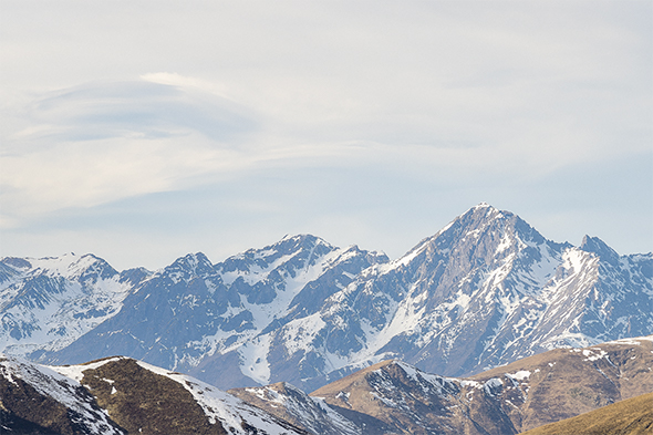 Bagneres-de-Luchon, France - Peyragudes from Bagneres-de-Luchon