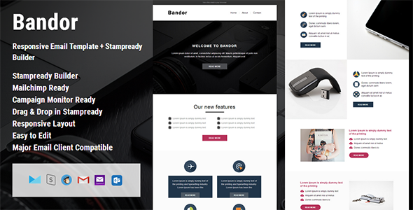 Bandor - Responsive Email Template + Stampready Builder