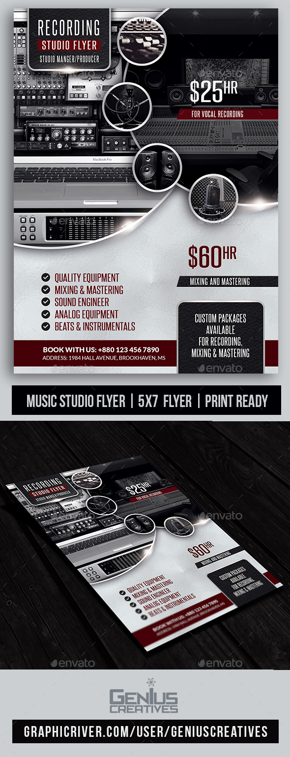 GraphicRiver Recording Studio Music Studio Flyer 20388672