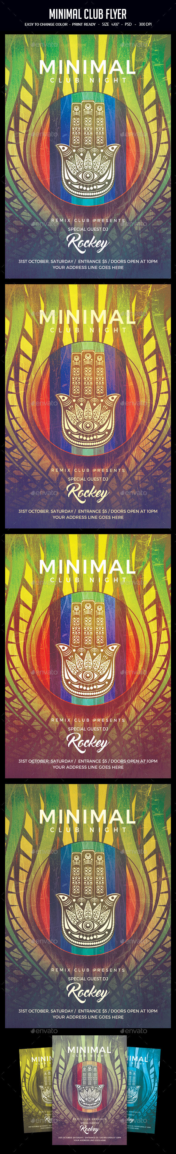 Minimal Club Flyer - Clubs & Parties Events