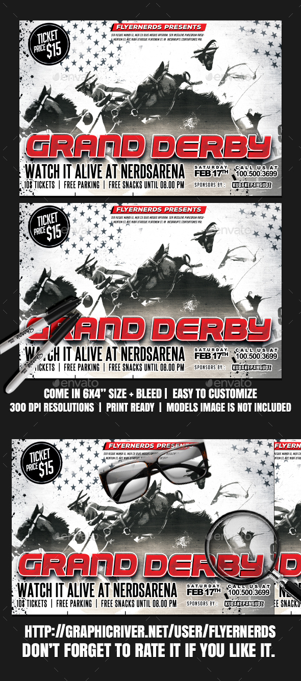 Grand Derby 2K17 Sports Flyer - Sports Events