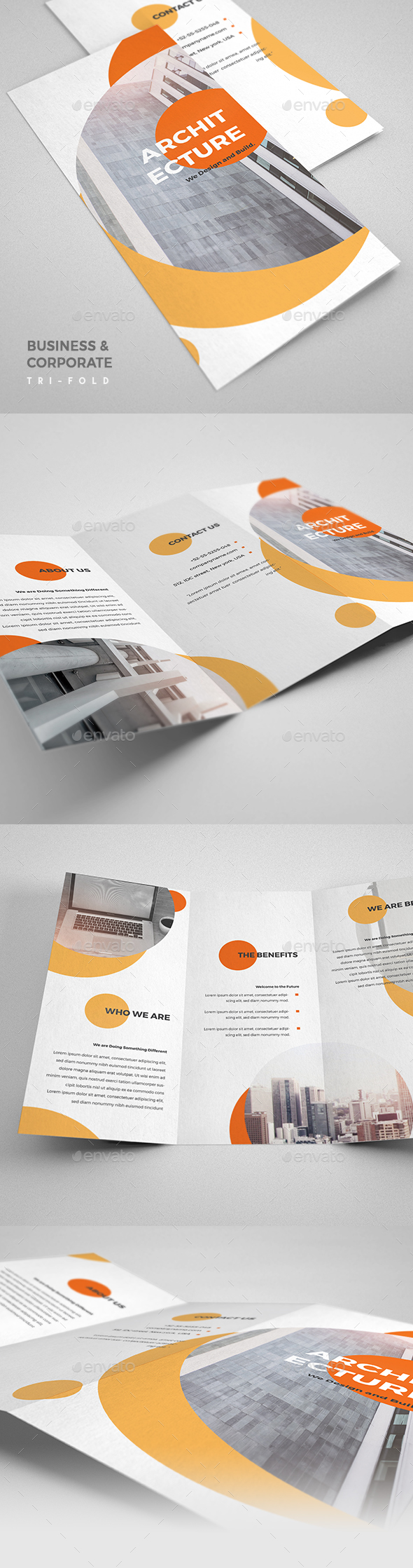 Architecture Design Tri-Fold Brochure - Brochures Print Templates