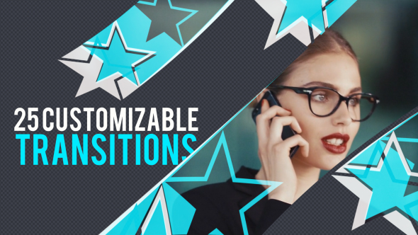 25 Customizable Transitions - VideoHive 20389262