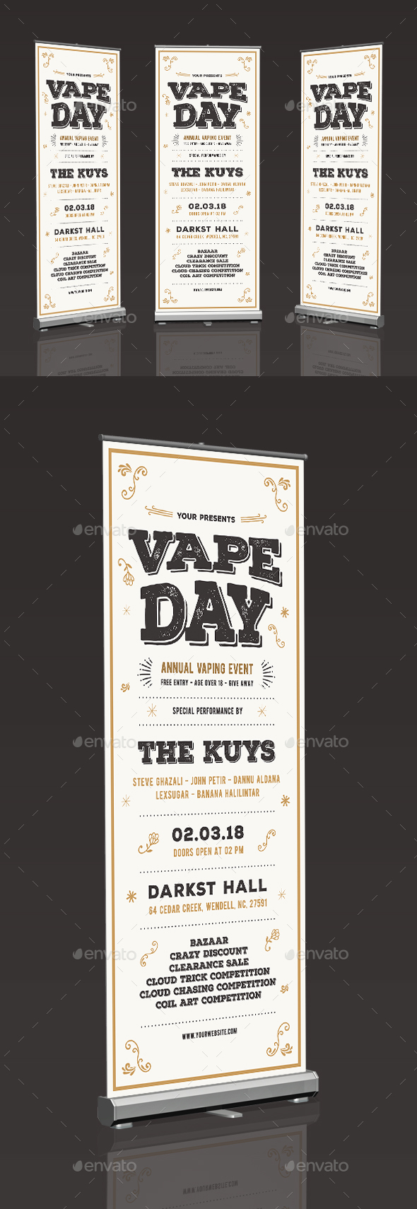 GraphicRiver Vintage Vape Event Roll Up Banner 20389790 GraphicRiver Vintage Vape Event Roll Up Banner 20389790