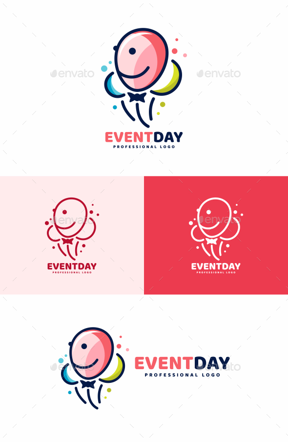 Balloon Party Logo - Objects Logo Templates