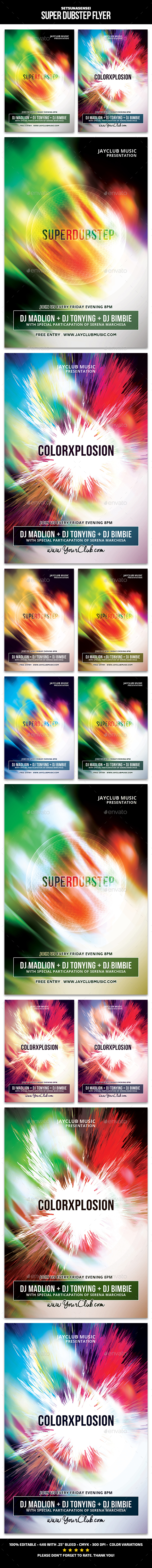 Super Dubstep Flyer - Clubs & Parties Events