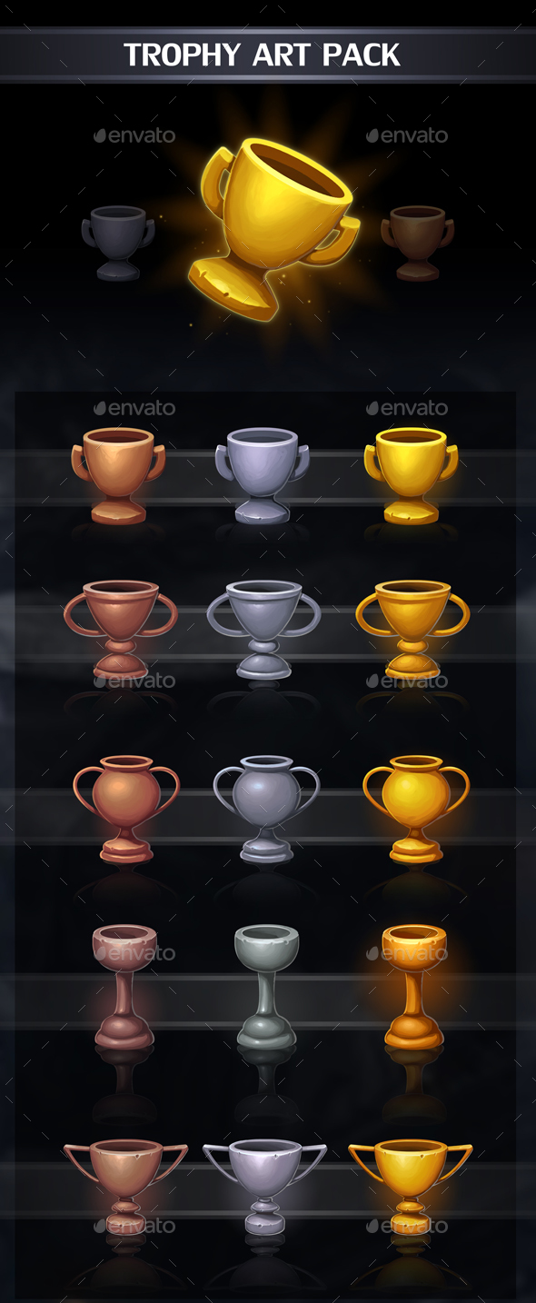 Trophy Art Pack - Miscellaneous Game Assets