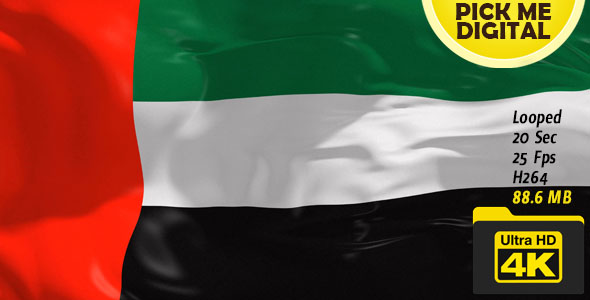 United Arab Emirates Flag 4K alt