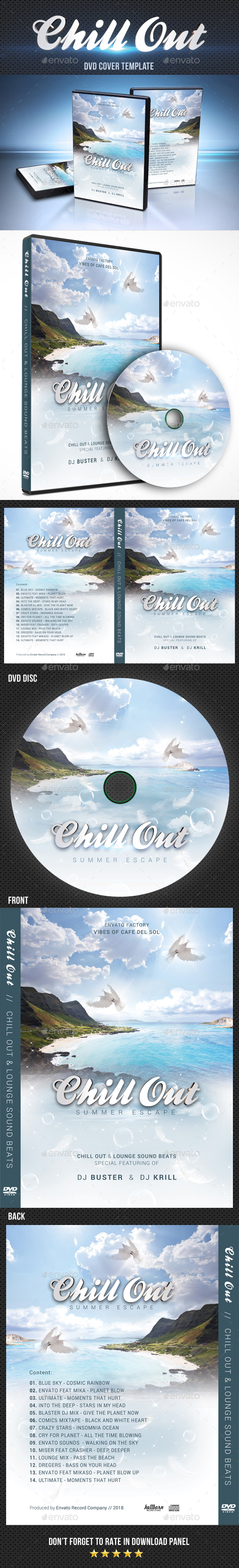 Chill Out DVD Cover Template - CD & DVD Artwork Print Templates