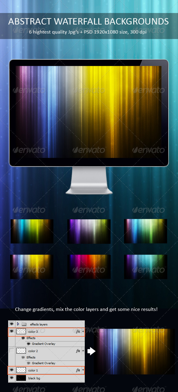 Abstract Waterfall Backgrounds