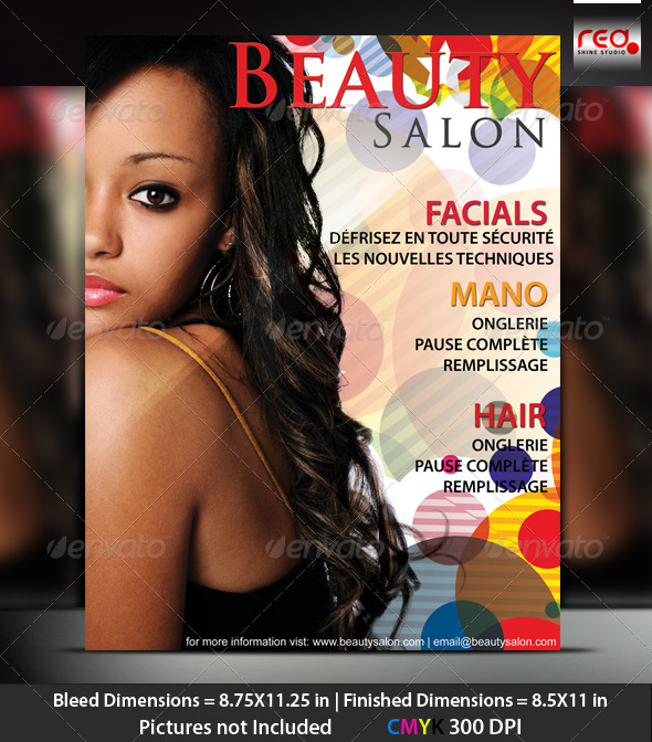 Beauty Salon Poster/Flyer Template - Clubs & Parties Events