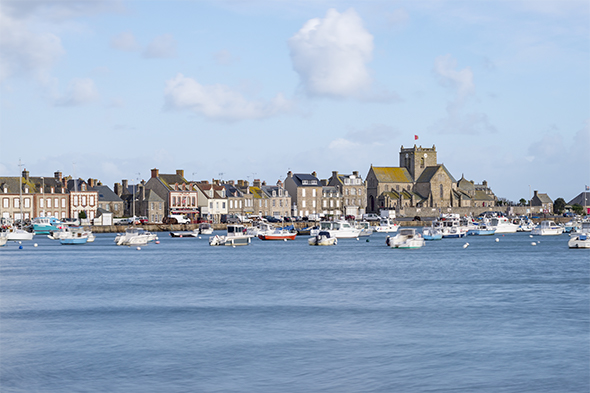 Barfleur, Normandy, France - The port during the daytime