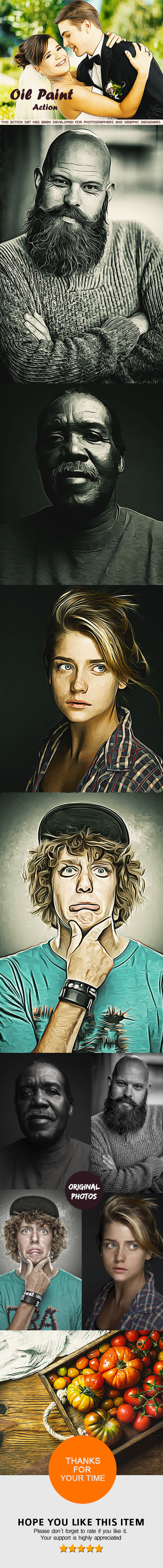 Oil Paint Action - Photoshop Action - Photoshop Add-ons
