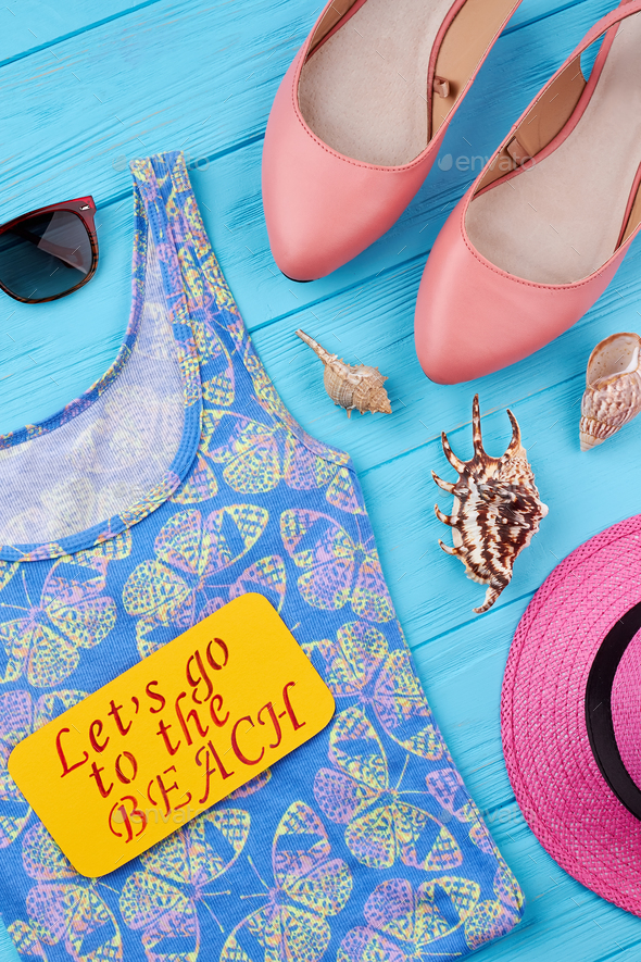 Collection of beach clothing Stock Photo by stockfilmstudio PhotoDune