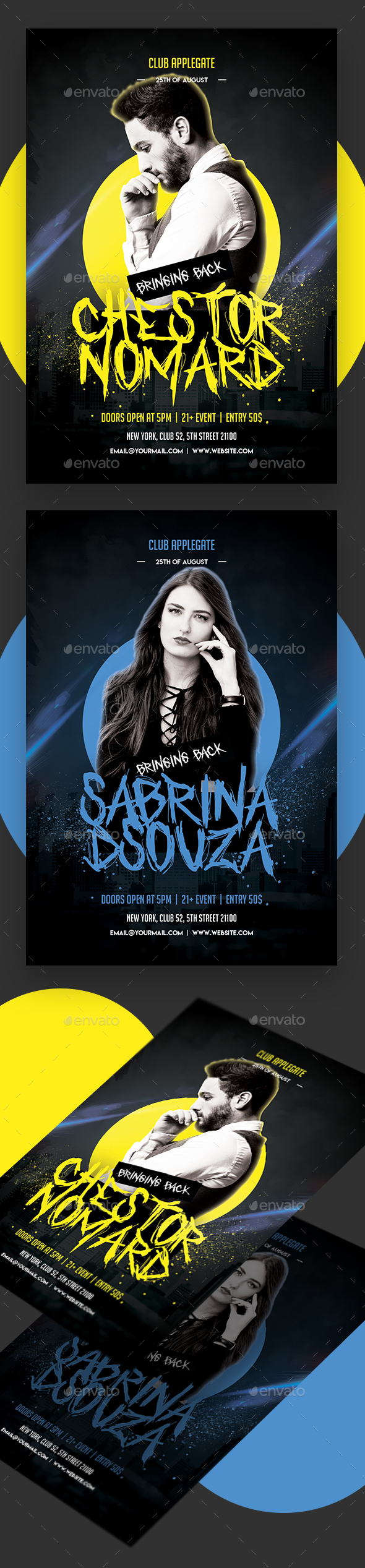 Artist DJ Flyer - Clubs & Parties Events