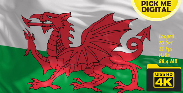 UK-Wales Flag 4K alt