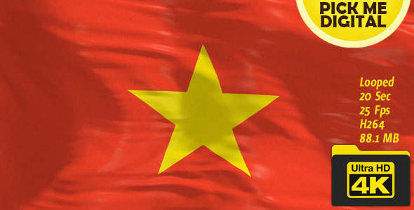 Vietnam Flag 4K alt