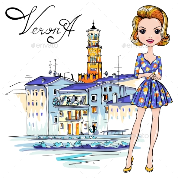 GraphicRiver Fashion Girl in in Verona Italy 20396544 GraphicRiver Fashion Girl in in Verona Italy 20396544