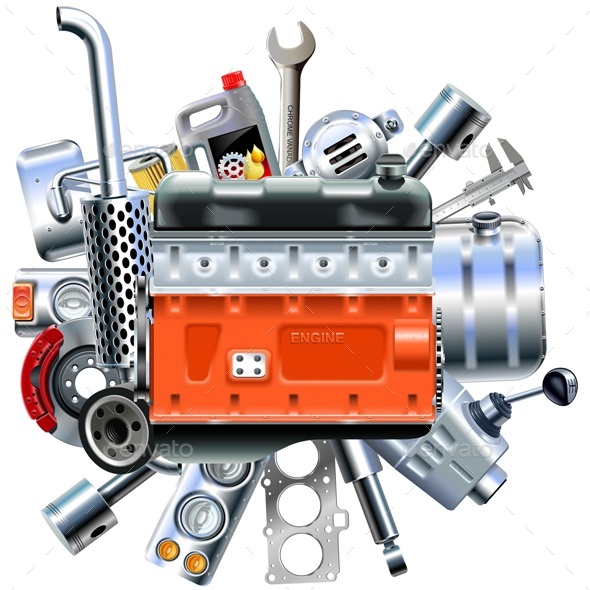 Vector Engine with Truck Spares - Industries Business