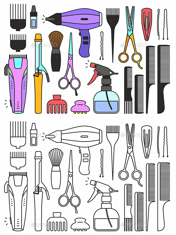 GraphicRiver Barber Shop Tools 20397522 GraphicRiver Barber Shop Tools 20397522
