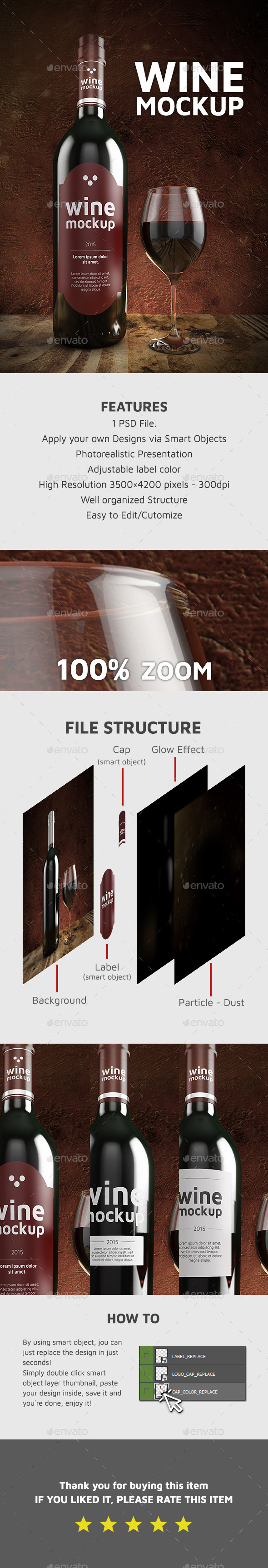 Wine Mockup - Food and Drink Packaging