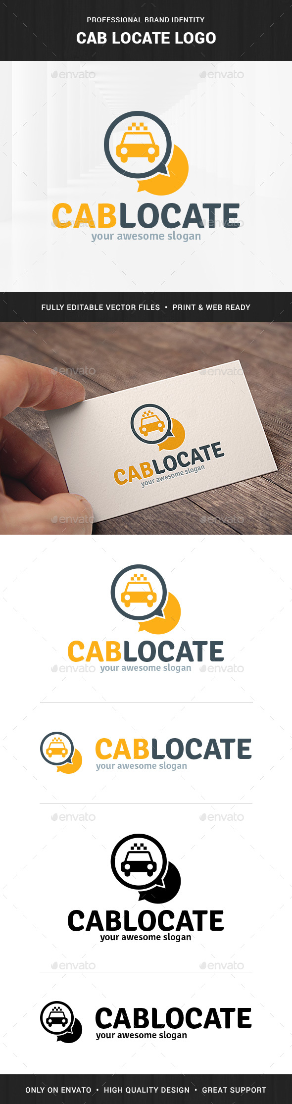 Cab Locate Logo Template - Symbols Logo Templates