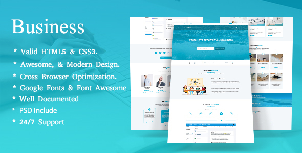 Excellent BBusiness - Onepage Business Landing Page Template