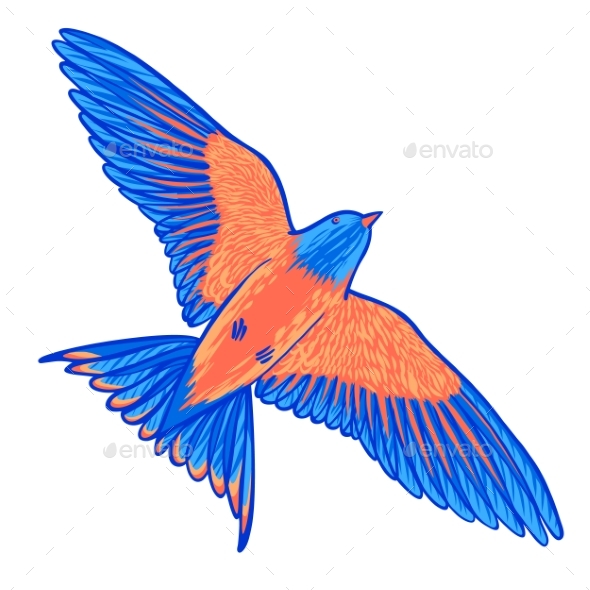GraphicRiver Blue Tropical Bird on a White Background 20398299 GraphicRiver Blue Tropical Bird on a White Background 20398299