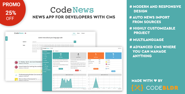 CodeNews - News App for Developers with CMS - CodeCanyon Item for Sale