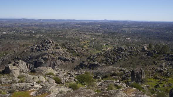 Landscape mountains around Marvao in Alentejo, Portugal alt