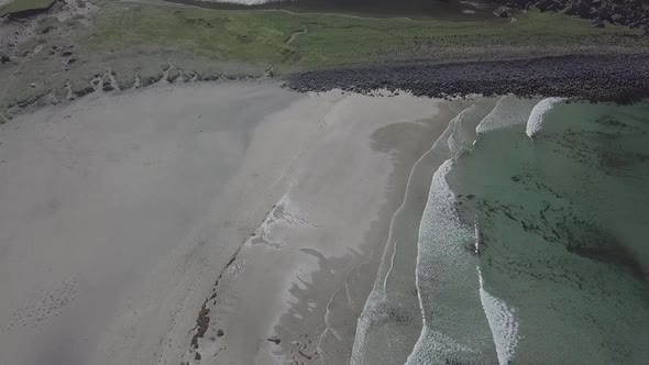 Kvalvika Beach - Aerial Drone Footage of Lofoten Islands, Norway