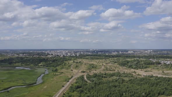 Aerial View Nature Near The City alt