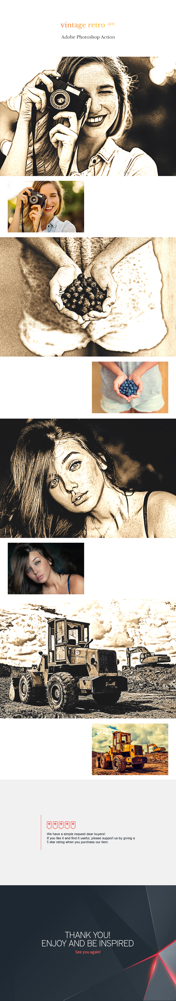 Vintage Retro - Action - Photo Effects Actions