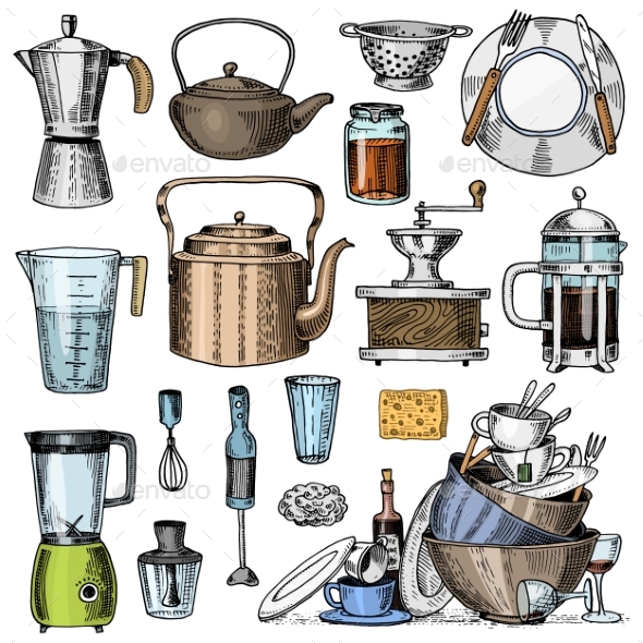 Kitchen Utensils - Food Objects