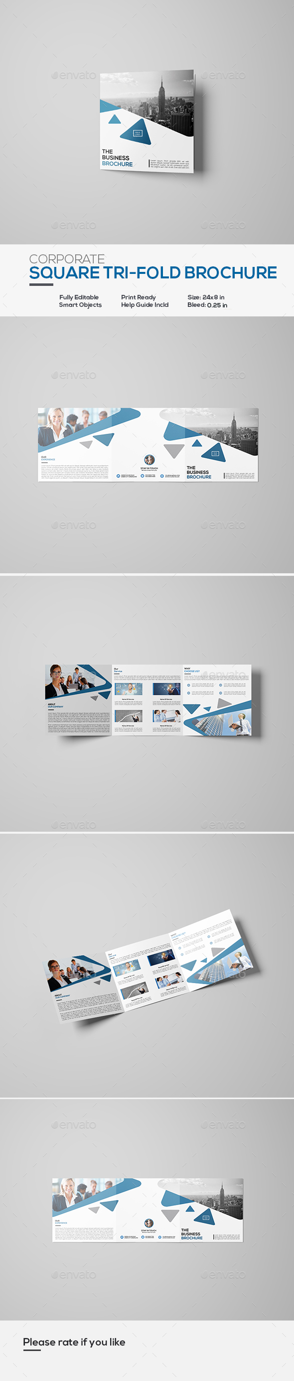 Square Corporate Tri-Fold Brochure - Corporate Brochures