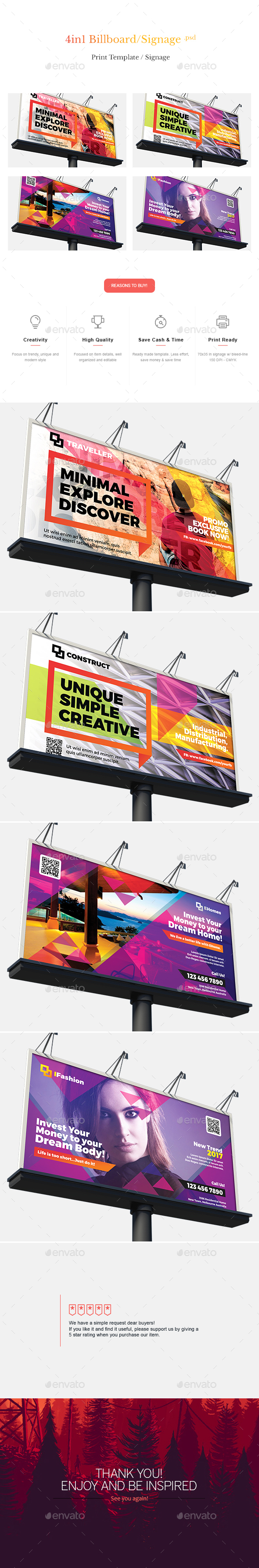 Billboard & Signage Bundle - Signage Print Templates